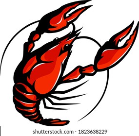 Illustration of Red Hot Crayfish (crawfish) 