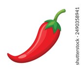 Illustration of Red hot natural chili pepper 