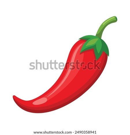 Illustration of Red hot natural chili pepper 