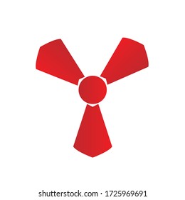 Darstellung eines roten, isolierten Vektorfans