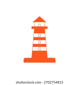 Illustration eines roten Leuchtturms Symbol, Vektordesign
