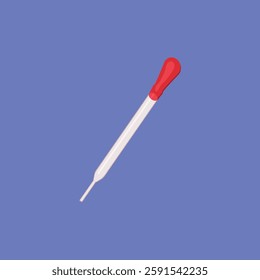 illustration of a red liquid pipette