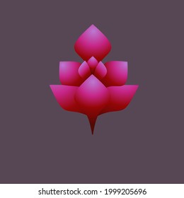 illustration of a red lotus logo which symbolizes health and beauty for health and beauty businesses. vector design