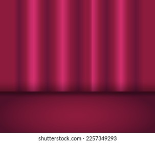 Illustration of red opera cinema curtain. Suitable for use as product backgrounds, advertisements, social media posters and many more. Vector Illustration