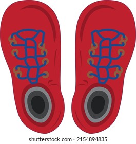 illustration of red pair of shoes. with white background