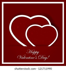 Illustration of a red paper hearts.