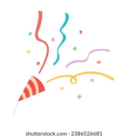illustration of red party crackers
