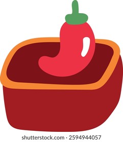 an illustration of red pepper