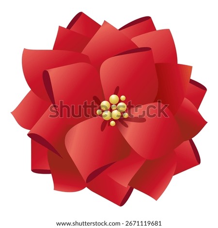 Illustration of the red ribbon insignia. Vector illustration on white background.