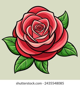 Illustration einer roten Rosenblume in einem Vektor Dekanter ausgeführt