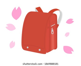 Ilustración de una bolsa roja.
