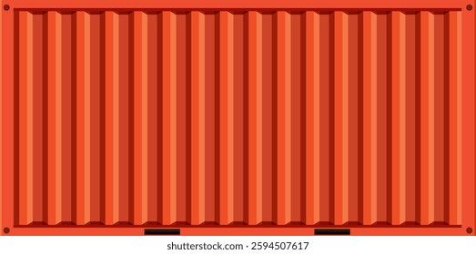 Illustration of a red shipping container