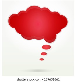 Illustration of Red Speech Bubble