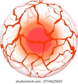 Ilustração de uma esfera vermelha representando a dor