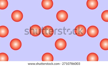 Illustration of red spheres, some singular, some in pairs, on a blue background.