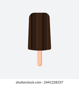 Illustration of a red stick ice cream, Chocolate picole. Ideal for catalogs, informational and institutional material