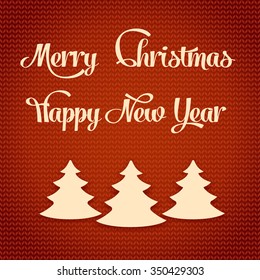 illustration of red textured background with holiday tags
