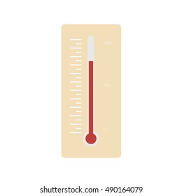 illustration of red thermometers, flat style, EPS10.