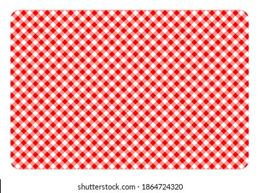 Illustration of red traditional gingham concept background. Seamless pattern. Texture from rhombus squares for - plaid, tablecloths, clothes, paper, bedding, blankets, quilts and other textile product