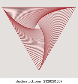 illustration of red triangles on the white brown background