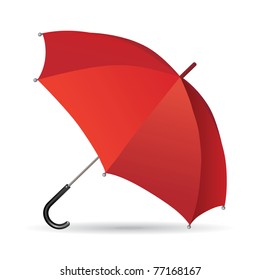 Illustration of a red umbrella