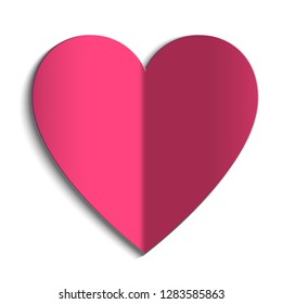 Illustration with a red valentine heart