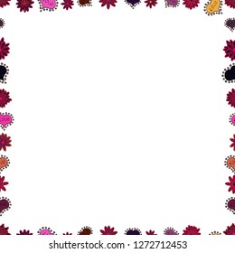 Illustration in red, white and black colors. Vector illustration. Doodles elements hand drawn frames.
