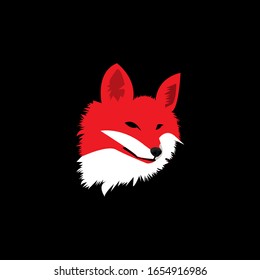 illustration of a red and white fox vector