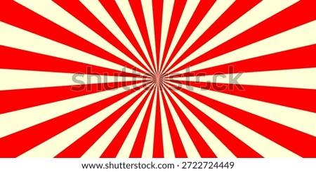Illustration of red and white rays from the middle