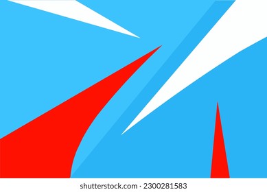 illustration of red and white striped strokes on a blue background