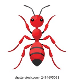 Illustration of Red wood ant isolated