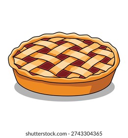 The Illustration of Redberry Pie Cake