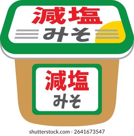Illustration of reduced-salt miso for health-conscious people