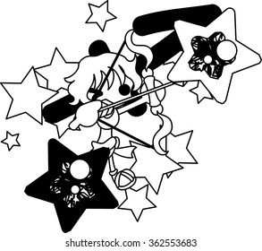 Illustration reflecting the image of Sagittarius of the horoscope.