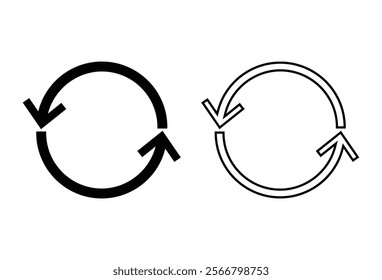 illustration of a refresh icon with arrows in a circle. Refresh Circle arrow, Reload Sign, Repeat Icon, Rotate 