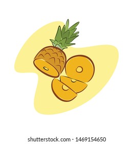 illustration of a refreshing honey pineapple