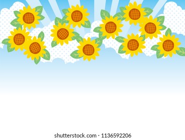 It is an illustration of a refreshing sunflower.