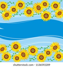 It is an illustration of a refreshing sunflower.