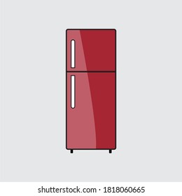ilustración de diseño plano de refrigerador