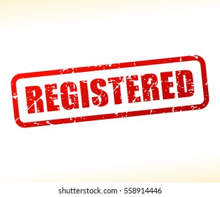 Illustration of registered text stamp