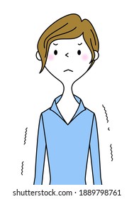 It is an illustration of a regrettable business woman.