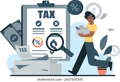 Ilustración del pago normal de impuestos