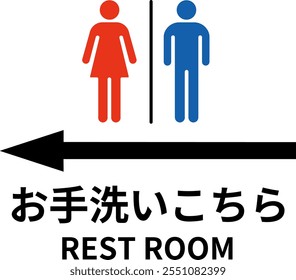 Illustration of regulatory signs in gothic font. For the meaning of the Japanese text, please go to the restroom.