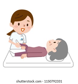 Illustration of rehab massage