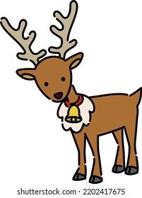 It is an illustration of a reindeer with a Christmas motif.