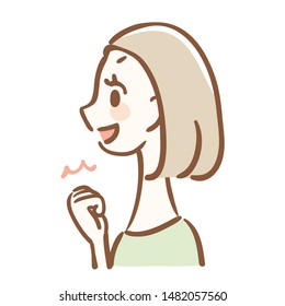 Illustration of a rejoicing woman