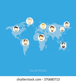 Illustration of the relationship between different  people world