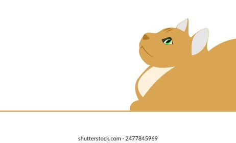 Illustration of a Relaxed Cute Cat