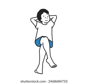 An illustration of a relaxed man.