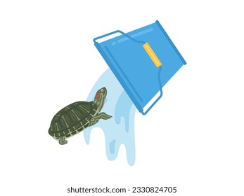 Illustration of the release of the Red-eared Slider.